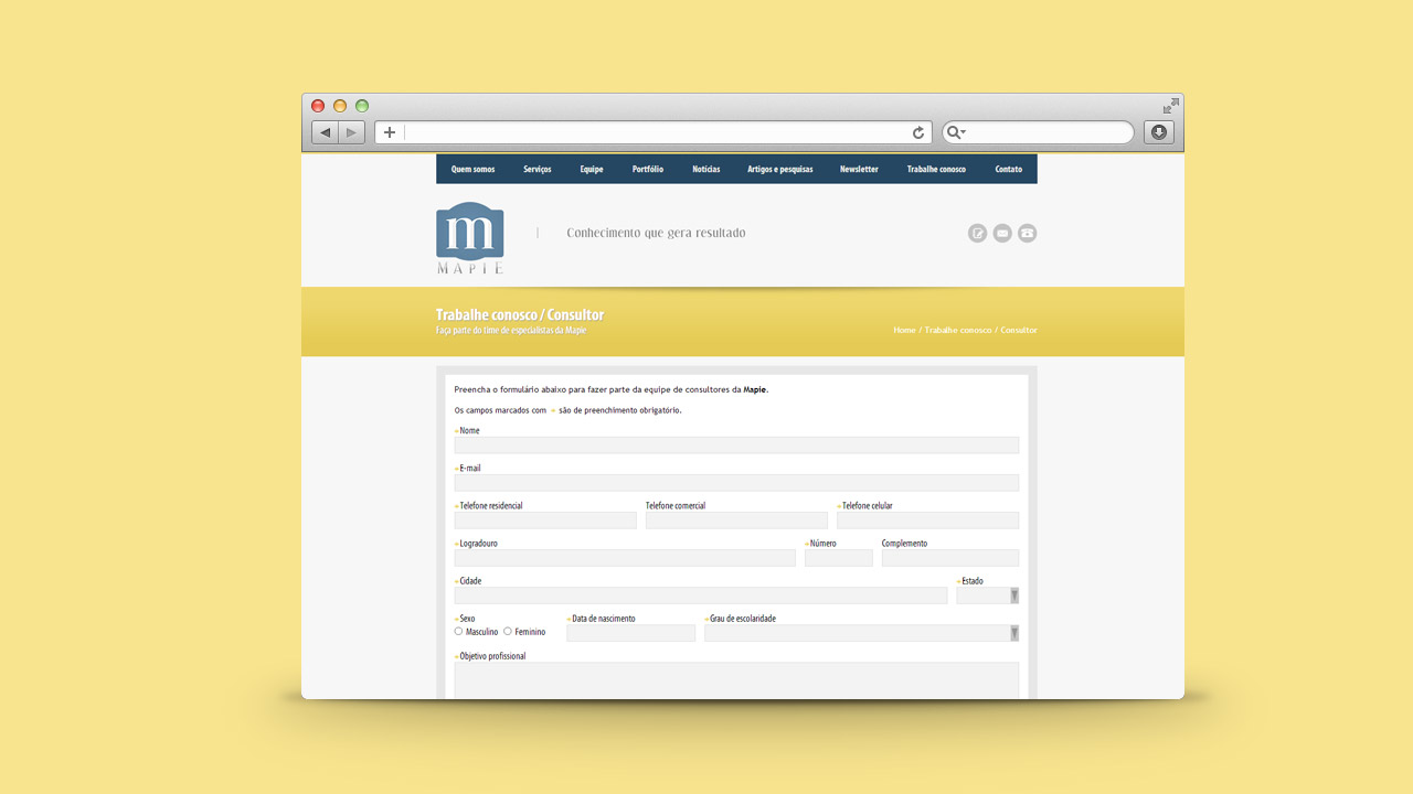 Mapie – Website and Job Application System