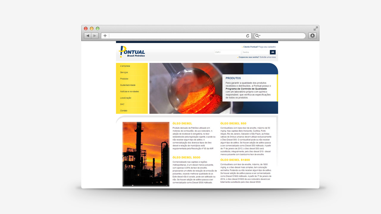 Pontual Petroleum – Website and Online Sales System