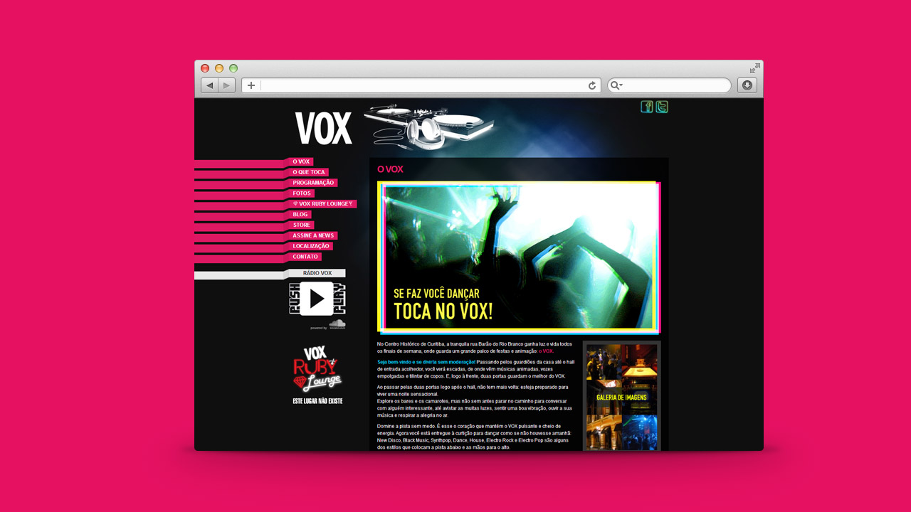 Vox Bar – Website