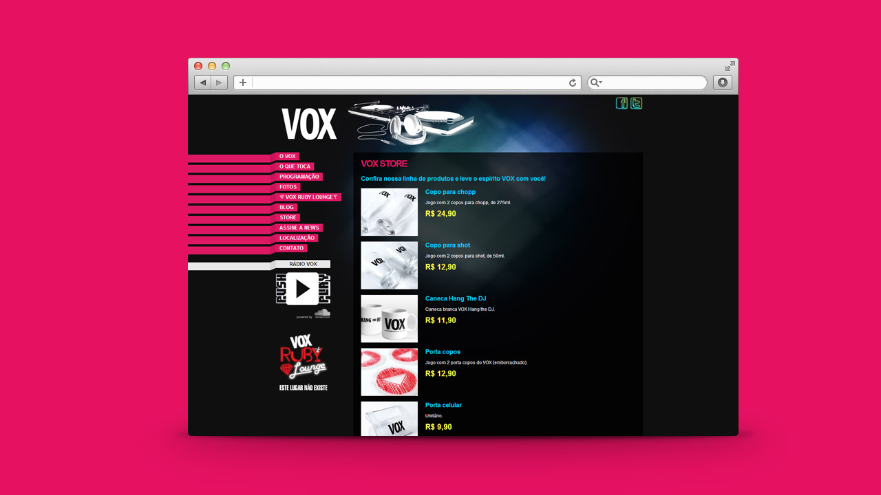 Vox Bar – Website