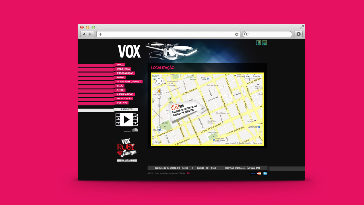 Vox Bar – Website